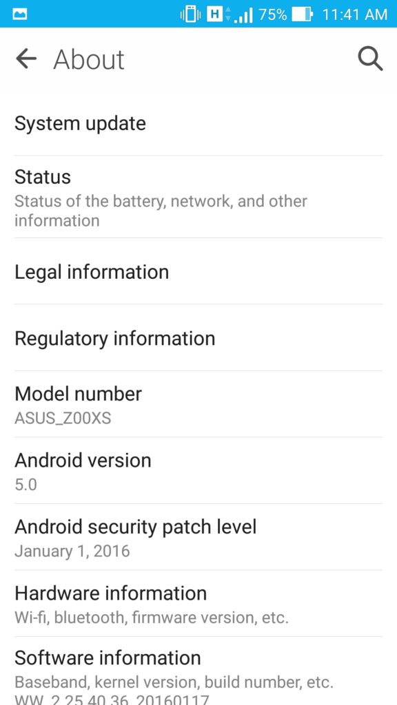 Asus Zenfone Zoom UI